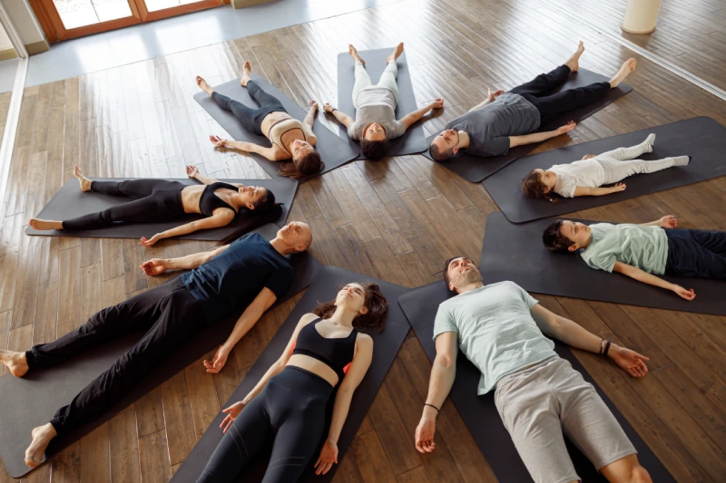 Group breathwork session